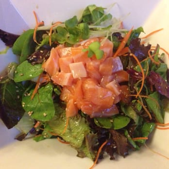 Tokyo Garden - Sashimi Salad was the bomb! Sashimi salad usually comes with chef's choice of fish but I can only eat salmon. - Japanese Near Me - Bakersfield, California