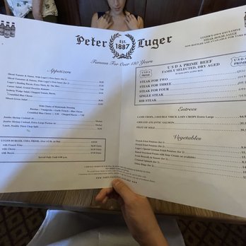 Peter Luger - Menu - Steakhouses Near Me - Brooklyn, New York Peter Luger - Menu - Steakhouses Near Me - Brooklyn, New York