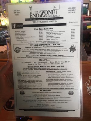 Menu photo 8 The End Zone Englewood, FL Menu photo 8 The End Zone Englewood, FL