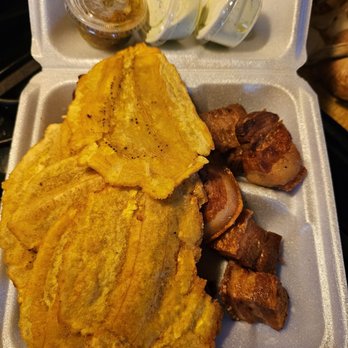 Bachata Caribbean Bar & Grill - Fried pork belly and I think fried plantains with the sauces it was absolutely delicious - Latin American Near Me - Myrtle Beach, South Carolina Bachata Caribbean Bar & Grill - Fried pork belly and I think fried plantains with the sauces it was absolutely delicious - Latin American Near Me - Myrtle Beach, South Carolina