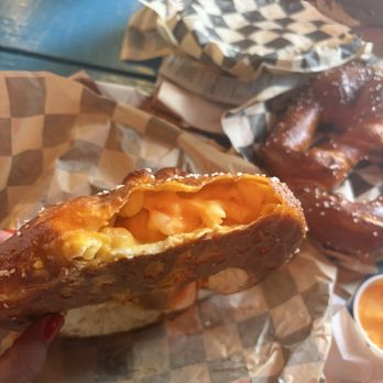 Crofton's Pretzels - Mac and cheese STUFFED PRETZEL - Pretzels Near Me - Raleigh, North Carolina Crofton's Pretzels - Mac and cheese STUFFED PRETZEL - Pretzels Near Me - Raleigh, North Carolina