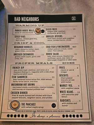 Menu photo 1 Bad Neighbors Portland, ME