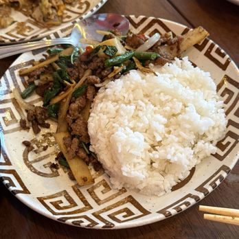 The Sister Restaurant & Cafe - Pad Gra Pow with Jasmine Rice - Thai Near Me - Honolulu, Hawaii The Sister Restaurant & Cafe - Pad Gra Pow with Jasmine Rice - Thai Near Me - Honolulu, Hawaii
