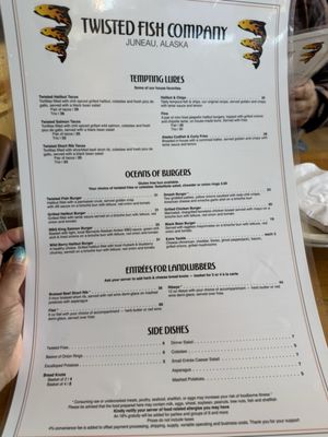 Menu photo 1 Twisted Fish Company Alaskan Grill Juneau, AK