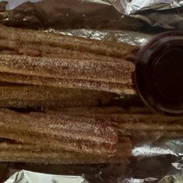 Churros with chocolate sauce