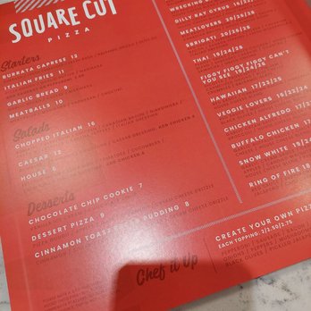 Square Cut Pizza - a menu on a table - Pizza Near Me - Farmington, Minnesota Square Cut Pizza - a menu on a table - Pizza Near Me - Farmington, Minnesota