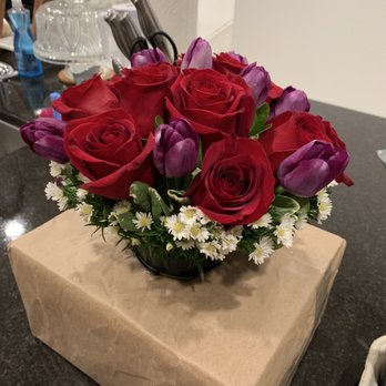 Flowers By Yip - Purple tulips and red roses bouquet - Florists Near Me - Santa Clara, California Flowers By Yip - Purple tulips and red roses bouquet - Florists Near Me - Santa Clara, California