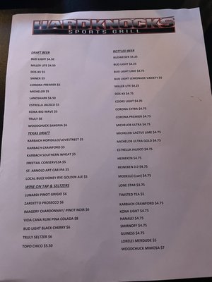 Menu photo 8 HardKnocks Sports Grill Corpus Christi, TX