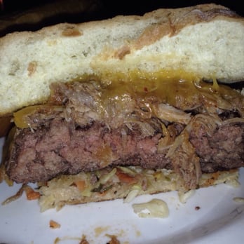 Tavern29 - Burger with pulled pork. Cooked perfectly. - Breakfast & Brunch Near Me - New York, New York Tavern29 - Burger with pulled pork. Cooked perfectly. - Breakfast & Brunch Near Me - New York, New York