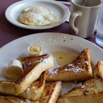 Log Cabin Family Restaurant - French toast with eggs over easy. - American Near Me - Macedon, New York Log Cabin Family Restaurant - French toast with eggs over easy. - American Near Me - Macedon, New York