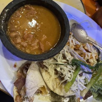 Los Potrillos - Steak tacos with charro beans - Mexican Near Me - Santa Fe, New Mexico