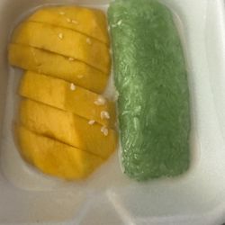 Tiger Thai - Mango sticky rice... wasn't expecting it to be green. It threw me off.