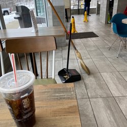 McDonald's - This place is NOT a clean at all! No reason to leave cleaning items laying out.
