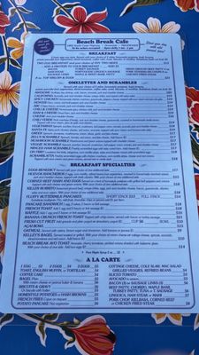 Menu photo 1 Beach Break Cafe Oceanside, CA Menu photo 1 Beach Break Cafe Oceanside, CA