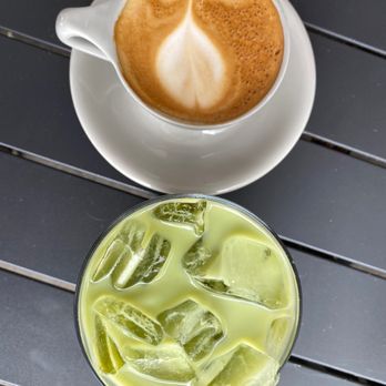 Manresa Bread  - Cappuccino & Iced Matcha Latte (with oat milk) - Breakfast & Brunch Near Me - Campbell, California