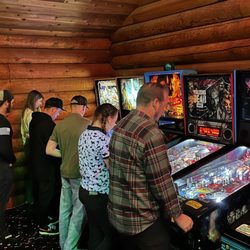 Tossin' Axes - Pinball tournament at Tossin' Axes 12 pinball machines for all ages.