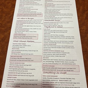 Broadway Diner - Back of menu - Diners Near Me - Summit, New Jersey