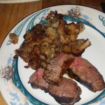Peter Luger - Steak for 2 and German potatoes. The waiter served us our food. - Steakhouses Near Me - Brooklyn, New York Peter Luger - Steak for 2 and German potatoes. The waiter served us our food. - Steakhouses Near Me - Brooklyn, New York