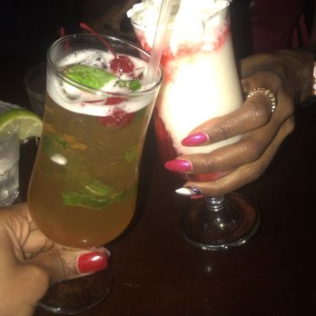 Footprints Cafe - The drinks are strong and full of flavor. Black Love and Miami Vice are in the pictures. - Caribbean Near Me - Brooklyn, New York Footprints Cafe - The drinks are strong and full of flavor. Black Love and Miami Vice are in the pictures. - Caribbean Near Me - Brooklyn, New York