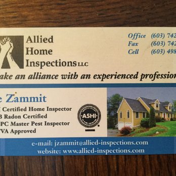 Allied Home Inspection Services Home Inspectors 30 Belanger Rd Dover Nh Phone Number