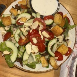 SIDE GARDEN SALAD with ranch 7/10 (way too many cucumbers, not enough lettuce)