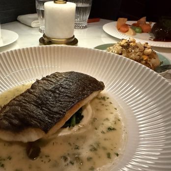 Sky Room - Cod sitting on spinach. - American Near Me - Long Beach, California Sky Room - Cod sitting on spinach. - American Near Me - Long Beach, California