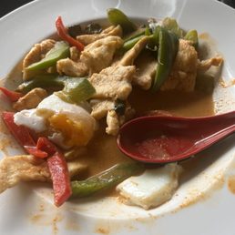 Panang Curry lunch. The egg was a nice surprise Panang Curry lunch. The egg was a nice surprise