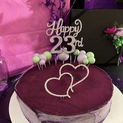Simply Sweet - Plant Based-Gluten Free Desserts - 10" Ube Crepe Round Cake (with decorations added by customer).