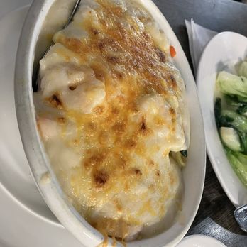 A+ Hong Kong Kitchen - R15. Baked Seafood over Spaghetti - Cantonese Near Me - Seattle, Washington
