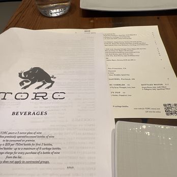 TORC - Massive drink menu - New American Near Me - Napa, California TORC - Massive drink menu - New American Near Me - Napa, California