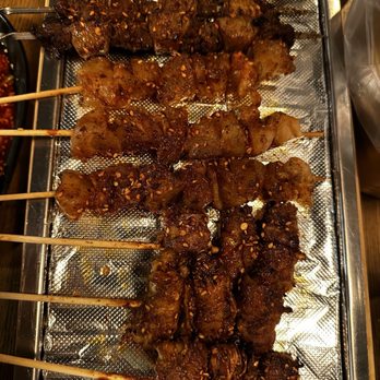 Friendship Bbq - Grilled Beef & Pineapple, Beef Tendon & Pork Wrapped Enoki Mushrooms - Barbeque Near Me - Flushing, New York Friendship Bbq - Grilled Beef & Pineapple, Beef Tendon & Pork Wrapped Enoki Mushrooms - Barbeque Near Me - Flushing, New York