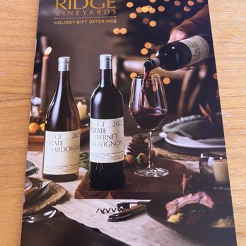 Ridge Vineyards - Monte Bello - 12/13/25 FYI. - Wineries Near Me - Cupertino, California Ridge Vineyards - Monte Bello - 12/13/25 FYI. - Wineries Near Me - Cupertino, California