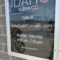 Idaho Sushi Company - Online ordering only.