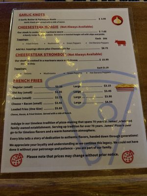 Menu photo 1 James'cafe Shamokin, PA Menu photo 1 James'cafe Shamokin, PA