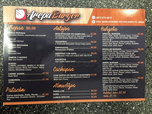 Menu photo 6 The Arepa Station Orlando, FL