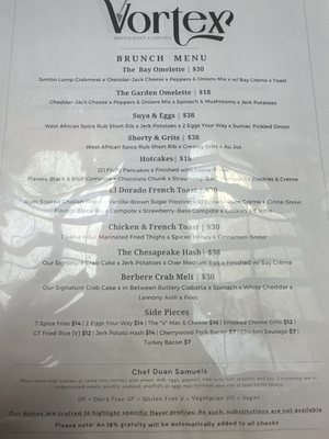 Menu photo 5 Vortex Washington, DC, DC