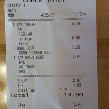 Tip Top Meats - Lunch receipt for two.....very reasonably priced. - Meat Shops Near Me - Carlsbad, California Tip Top Meats - Lunch receipt for two.....very reasonably priced. - Meat Shops Near Me - Carlsbad, California
