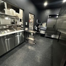Commercial kitchen storage room Commercial kitchen storage room