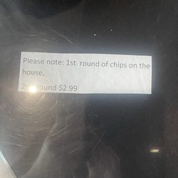 $2.99 for 2nd basket of hard chips! We only had one and still paid $2.99!