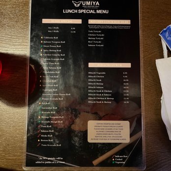 Umiya - menu - Sushi Bars Near Me - San Antonio, Texas Umiya - menu - Sushi Bars Near Me - San Antonio, Texas