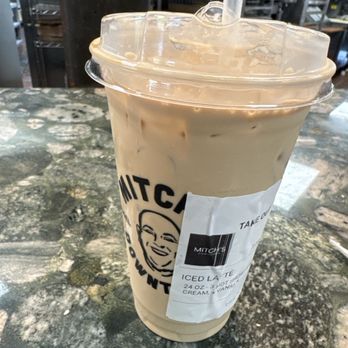 Mitch's Westside Bagels Too - Iced latte w/ cream and vanilla - Bagels Near Me - Weston, Florida