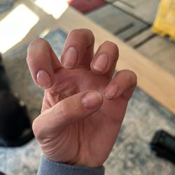Nailed by Whitney - Gel nails with a clear top coat.