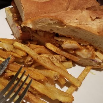 The Bayou - Shrimp Po Boy with hand cut fries - New American Near Me - Bethlehem, Pennsylvania