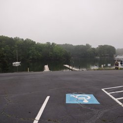 McCrary Creek Access Area - cold and drizzling and still they're out there on their boats...