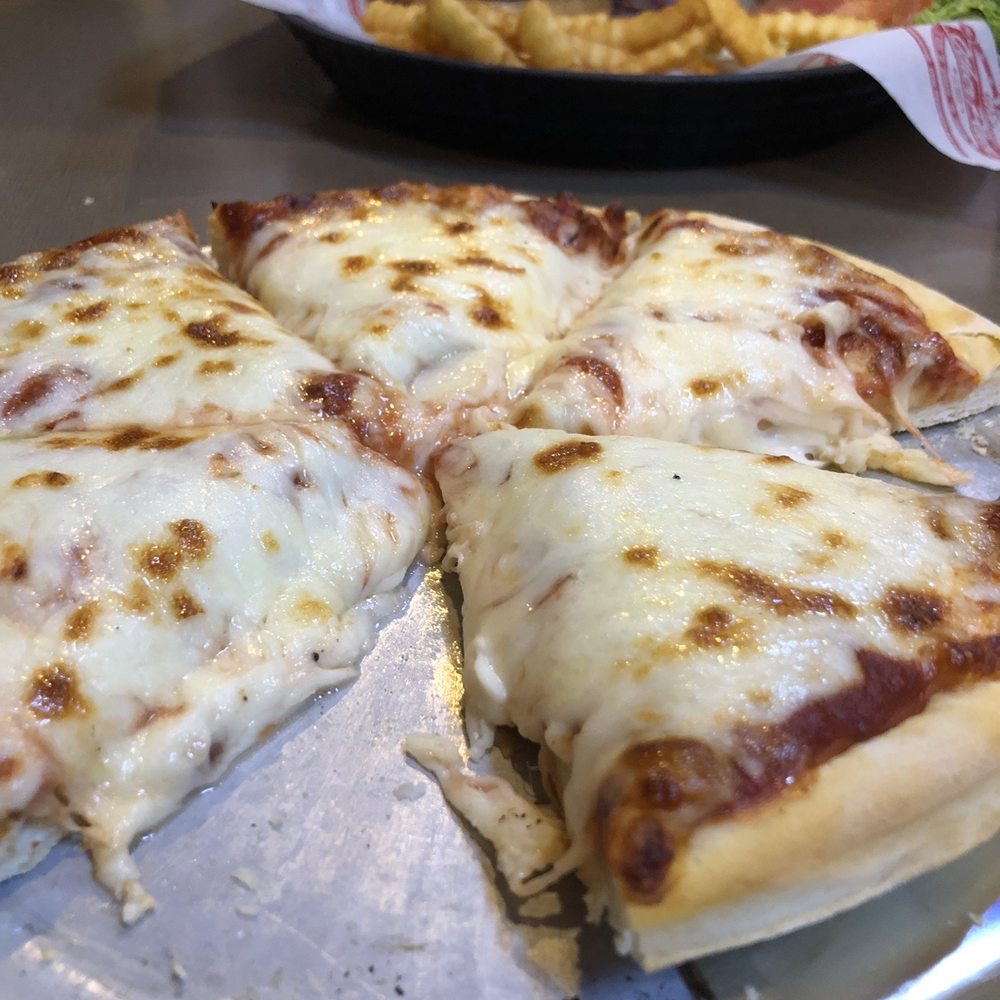 Pizza, tenderloin & fries Pizza, tenderloin & fries