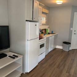 Sunchaser Vacation Villas - Kitchen area, tons of kitchen goods available, just no storage area for food.