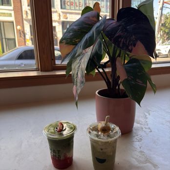 Matcha Magic - Banana Cream Matcha Strawberry Matcha Latte - Coffee & Tea Near Me - Seattle, Washington Matcha Magic - Banana Cream Matcha Strawberry Matcha Latte - Coffee & Tea Near Me - Seattle, Washington
