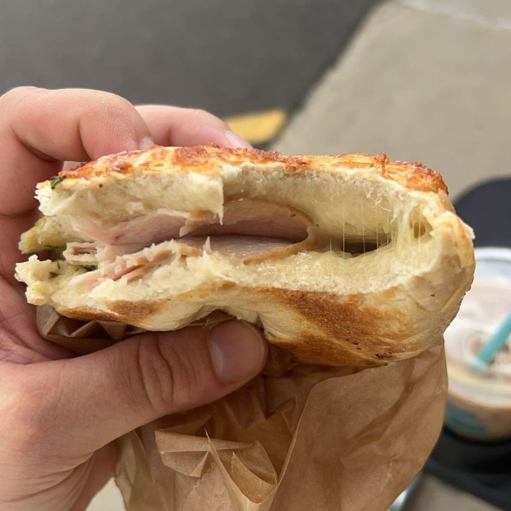 Caribou Coffee - Item received: A half slice of turkey with melted provolone - Coffee & Tea Near Me - Hastings, Minnesota