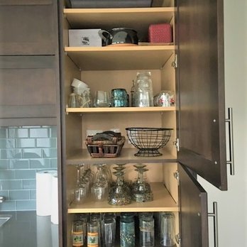 A Time To Be Organized - Cabinets of Built-In Bar Area - Home Organization Near Me A Time To Be Organized - Cabinets of Built-In Bar Area - Home Organization Near Me