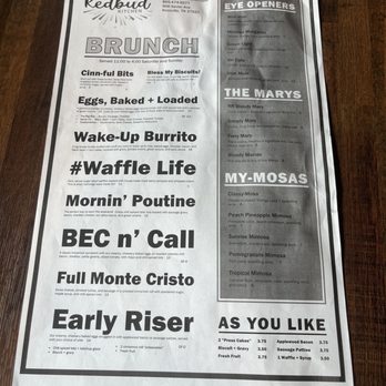 Redbud Kitchen - Brunch menu - American Near Me - Knoxville, Tennessee